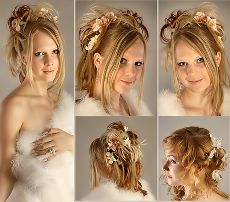 Brautfrisuren mit Schleier und Diadem für lange Haare 2011