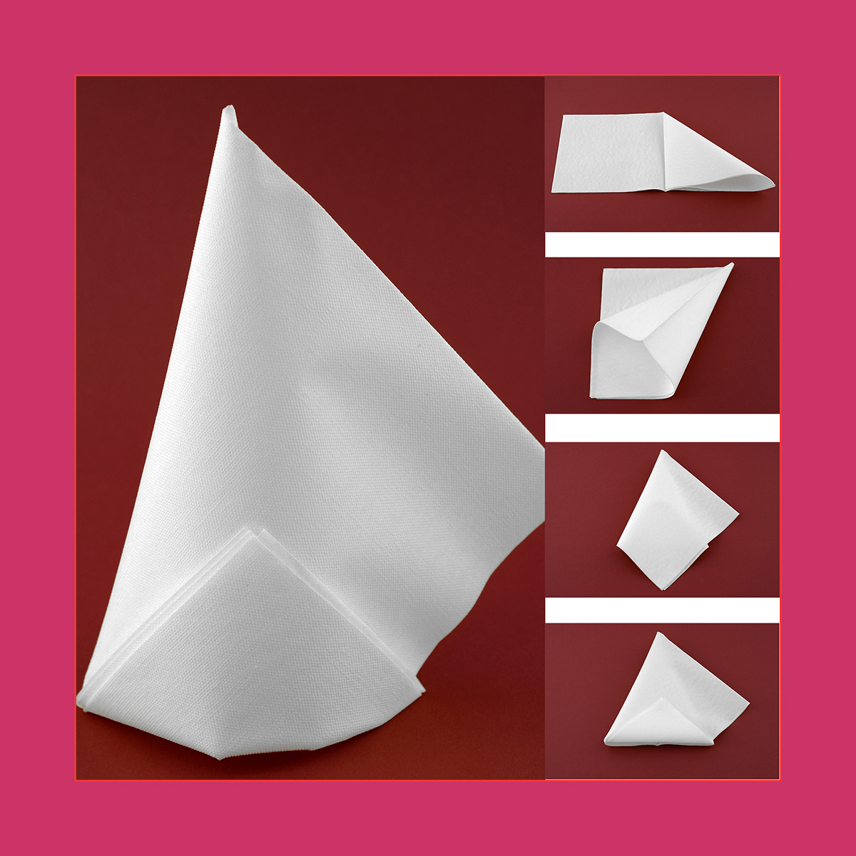 Servietten Papierservietten falten Anleitung für einfache Tischdeko